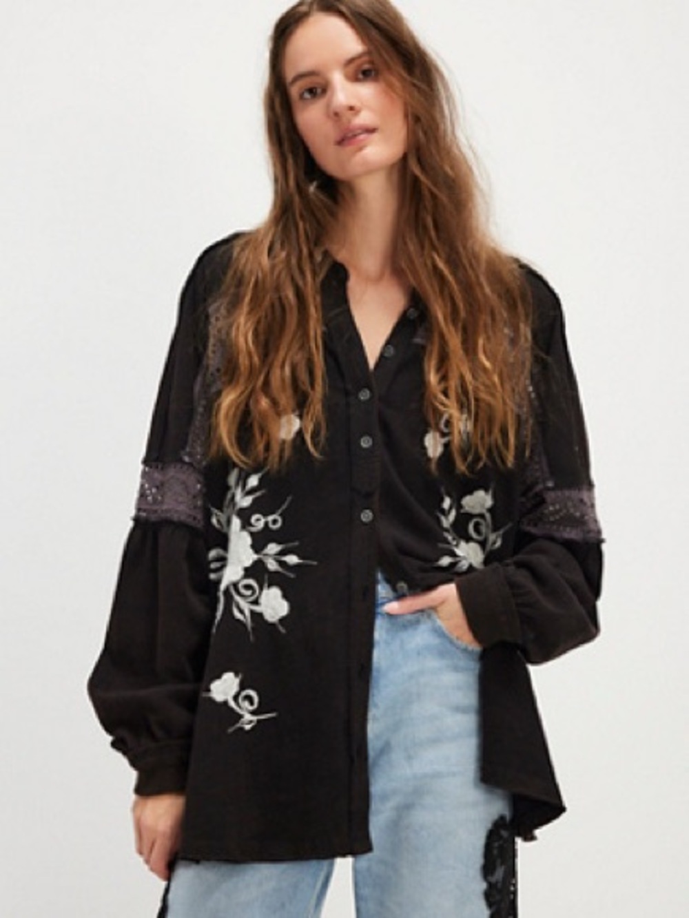 Nwot we the free blue ridge top